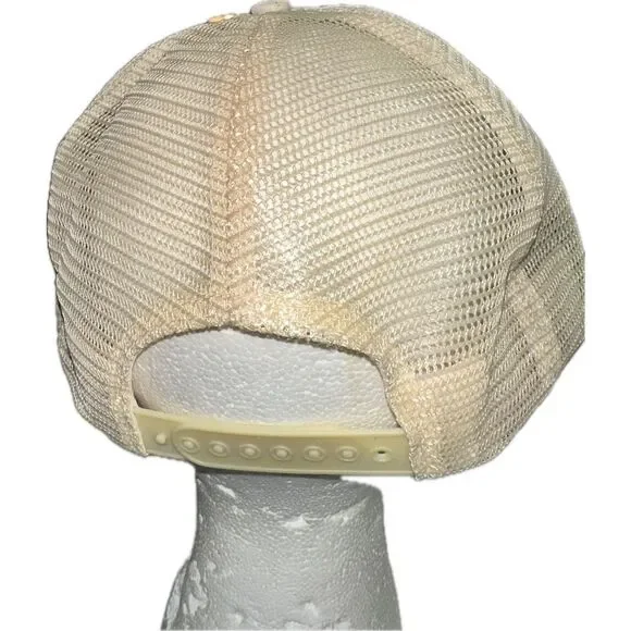 Blank Cream Mesh Foam Trucker Hat Cap 90’s Quality Caps by George SnapBack - Picture 3 of 7